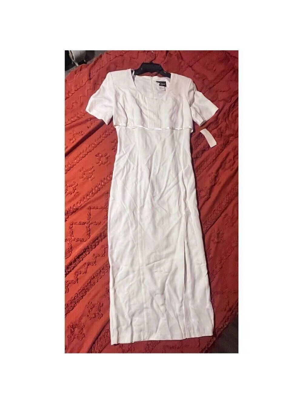 Vintage Sears dress BNWT size 7/8 Be Smart long satiny creamy - Picture 5 of 16
